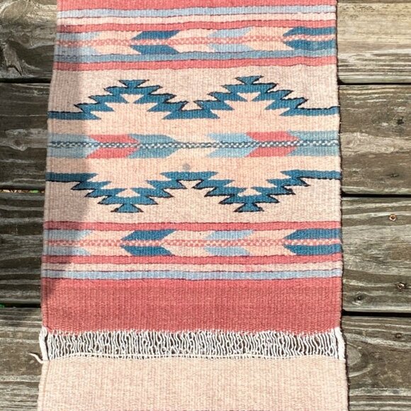 Southwestern Native Table Runner Center Rug Ethnic Aztec Indian Western 64 x 14" - Picture 4 of 12